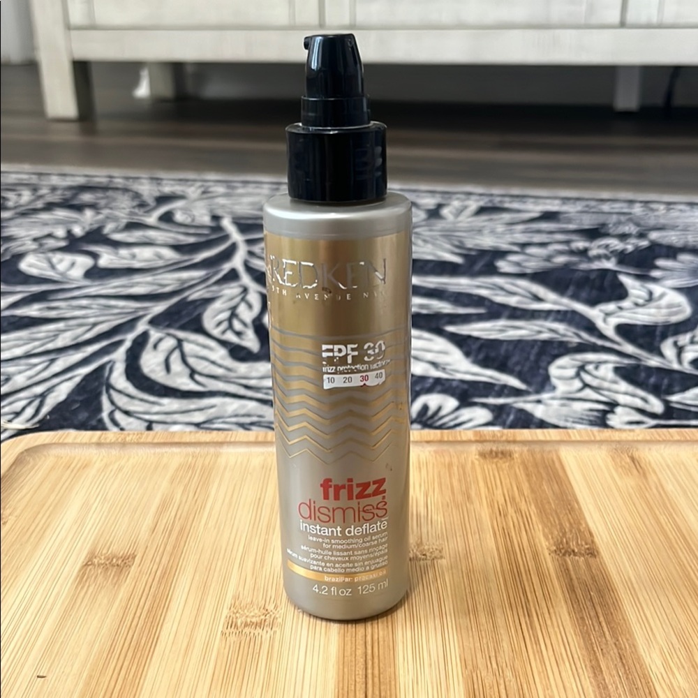 Redken Frizz Dismiss INSTANT DEFLATE Leave-In Smoothing Oil Serum 4.2 fl. oz.